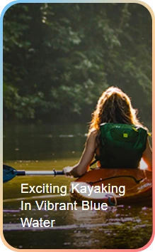 Exciting Kayaking In Vibrant Blue Water